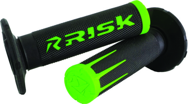 RISK RACING FUSION 2.0 MOTORCYCLE GRIPS GREEN - 00286