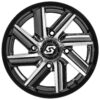 SEDONA CHOPPER WHEEL 14X7 4/110 5+2 (+10MM) BLK/MACHINED - A85M-47011-52S - Image 3