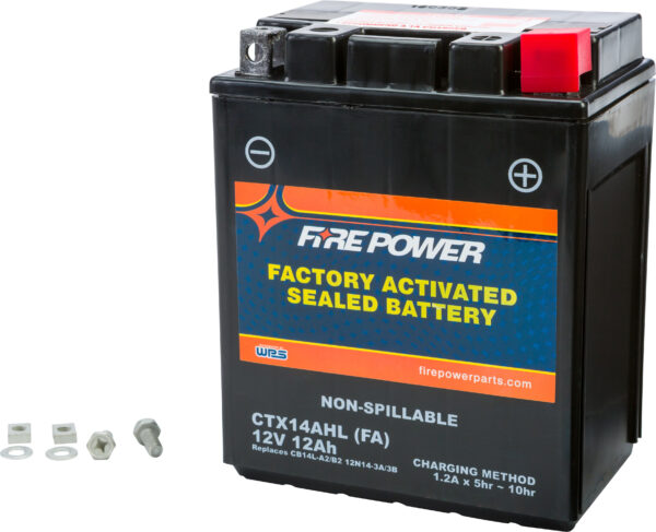 FIRE POWER BATTERY CTX14AHL/CB14L-A2 SEALED FACTORY ACTIVATED - CTX14AHL-BS(FA)