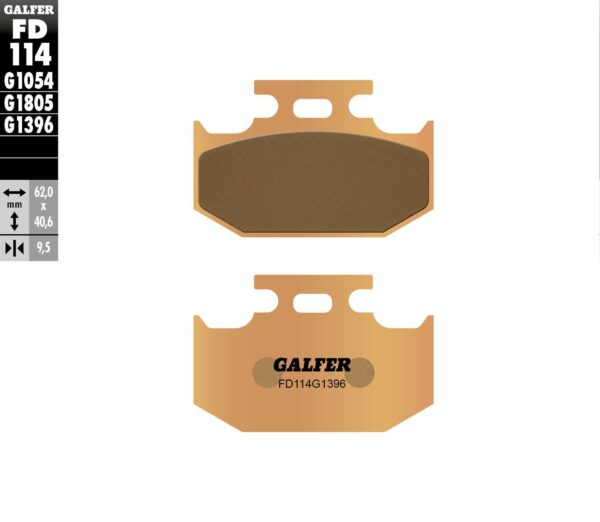 GALFER BRAKE PADS SINTERED FD114G1396 - FD114G1396