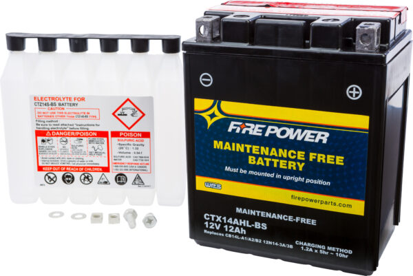 FIRE POWER BATTERY CTX14AHL-BS MAINTENANCE FREE - CTX14AHL-BS