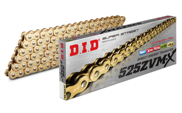 D.I.D SUPER STREET 525ZVMXG-100L X-RING CHAIN GOLD - 525ZVMXG100Z