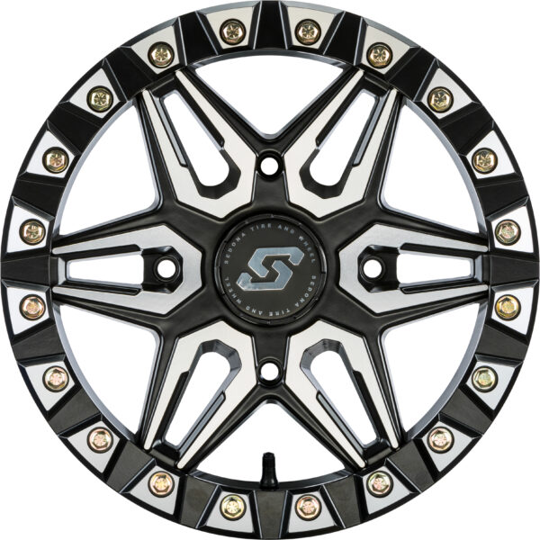 SEDONA SPLIT 6 BDLK WHEEL 15X6 4/137 5+1 (+38MM) BLK/MACHINED - A72M-56037+38S