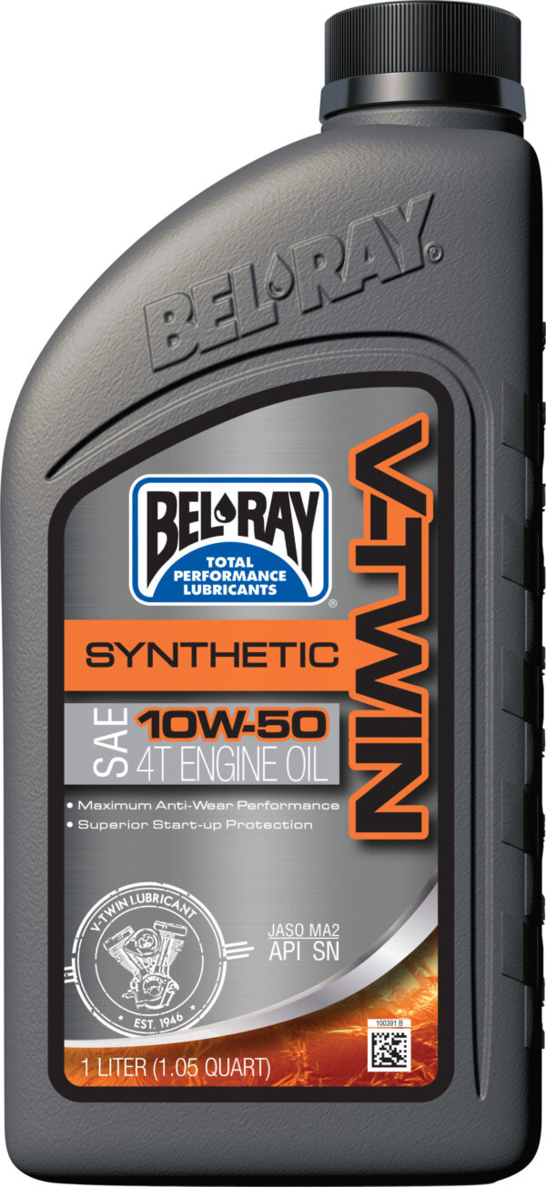 BEL-RAY V-TWIN SYNTHETIC ENGINE OIL 10W-50 1L - 96915-BT1