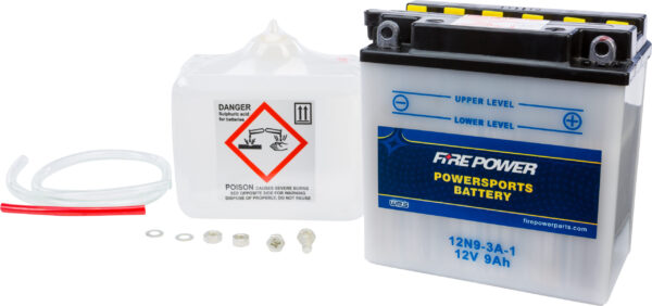 FIRE POWER BATTERY W/ACID 12N9-3A-1 12V - 12N9-3A-1