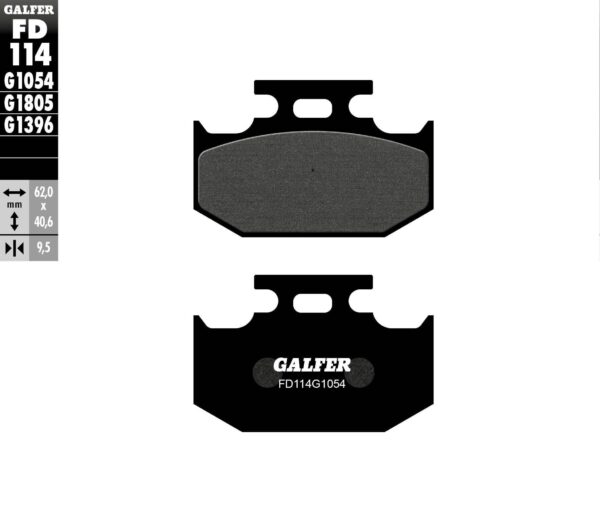 GALFER BRAKE PADS SEMI METALLIC FD114G1054 - FD114G1054