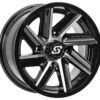 SEDONA CHOPPER WHEEL 14X7 4/110 5+2 (+10MM) BLK/MACHINED - A85M-47011-52S - Image 2