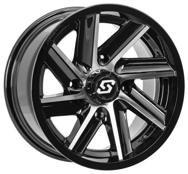 SEDONA CHOPPER WHEEL 14X7 4/110 5+2 (+10MM) BLK/MACHINED - A85M-47011-52S