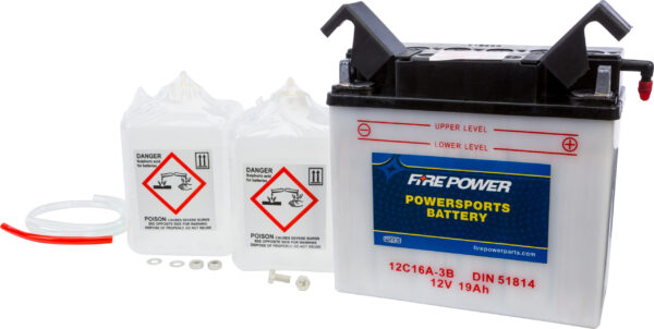 FIRE POWER BATTERY W/ACID 12C16A-3B 12V - 12C16A-3B