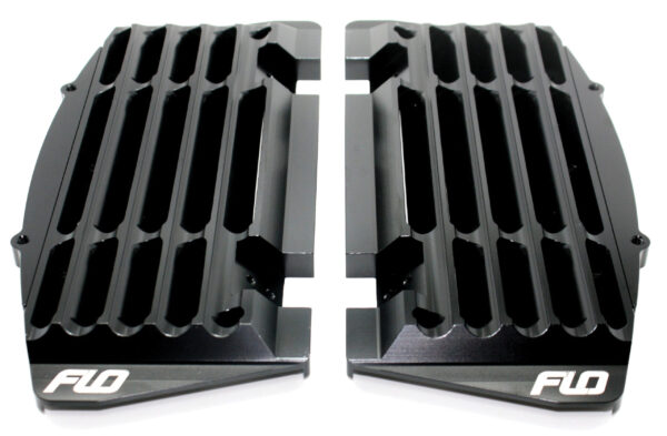 FLO MOTORSPORTS HIGH FLOW RADIATOR BRACES BLACK - FLO751BLK