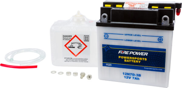 FIRE POWER BATTERY W/ACID 12N7D-3B 12V - 12N7D-3B