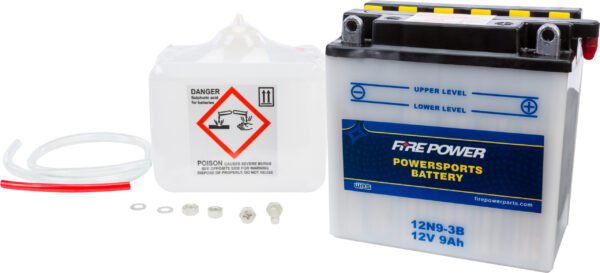 FIRE POWER BATTERY W/ACID 12N9-3B 12V - 12N9-3B