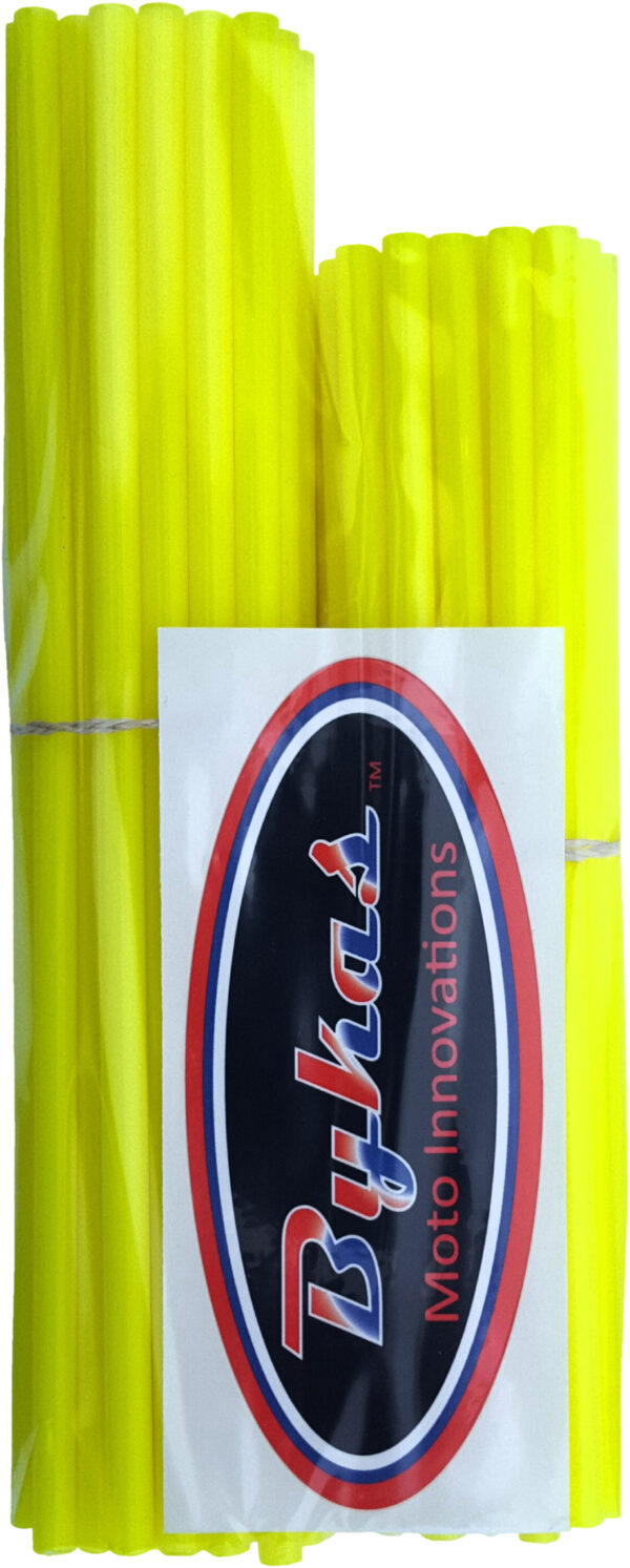 BYKAS SPOKE WRAPS NEON YELLOW 72/PK 21"/19" - SN-Y