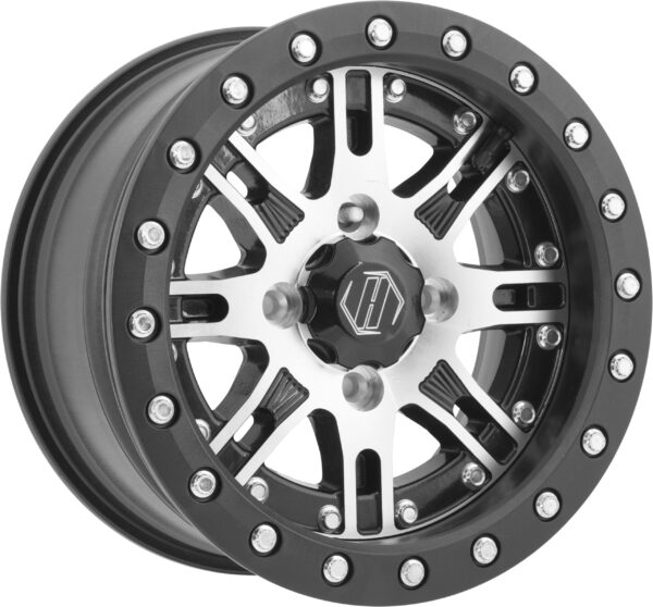 HIPER DESERT RAT WHEEL MACHINED 14X8 4/110 5+3 - 1480-YDRCM-53-SBL-BK