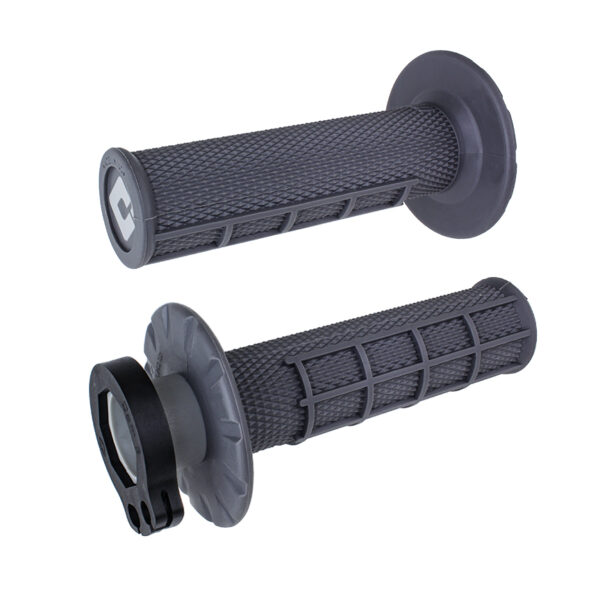 ODI HALF WAFFLE LOCK-ON GRIP GRAPHITE - H36HWH