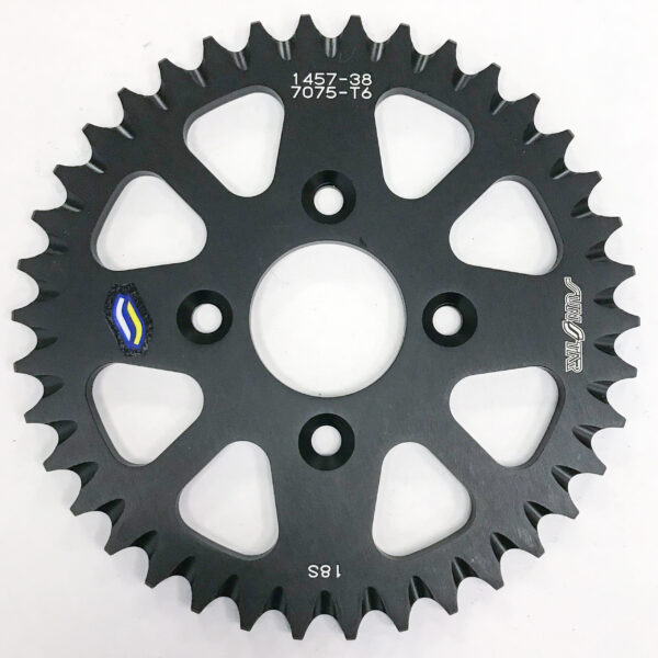 SUNSTAR REAR SPROCKET ALUMINUM 38T-420 BLK COB - 5-145738BK