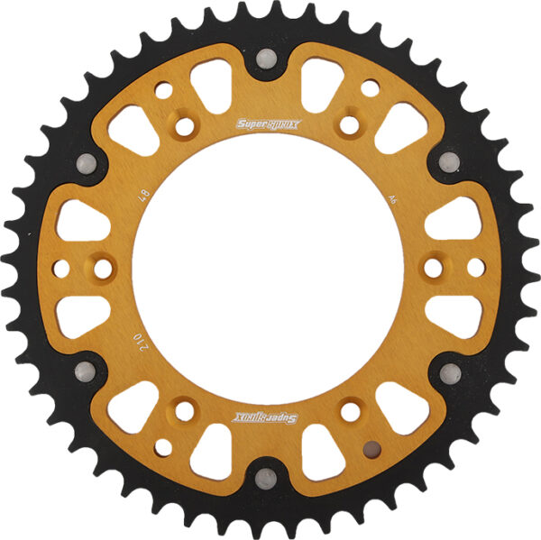 SUPERSPROX REAR STEALTH SPROCKET ALU/STL 48T-520 GLD HON - RST-210-48-GLD