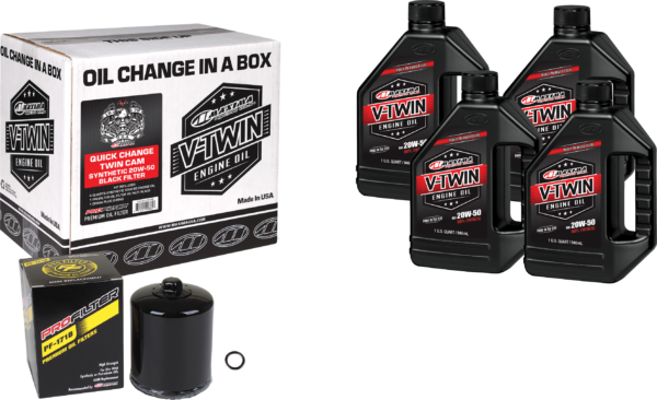 MAXIMA V-TWIN QUICK CHANGE KIT SYN TC BLACK FILTER - 90-119014PB