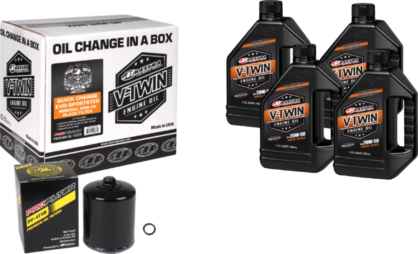 MAXIMA V-TWIN QUICK CHANGE KIT EVO MINERAL BLACK FILTER - 90-069014PB