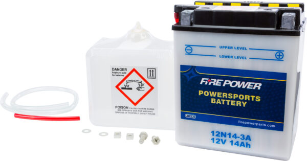 FIRE POWER BATTERY W/ACID 12N14-3A 12V - 12N14-3A