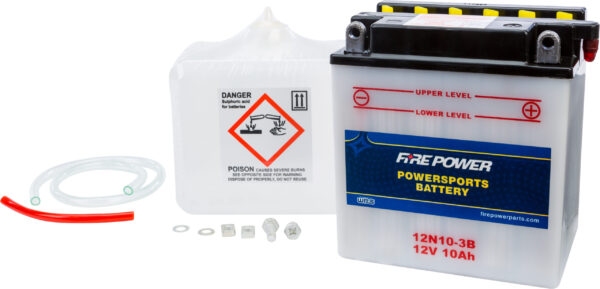 FIRE POWER BATTERY W/ACID 12N10-3B 12V - 12N10-3B