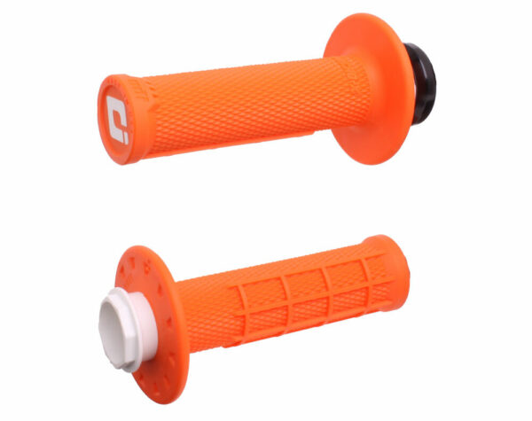 ODI MICRO-X LOCK-ON GRIPS HALF-WAFFLE ORANGE/BLACK - H36MXO