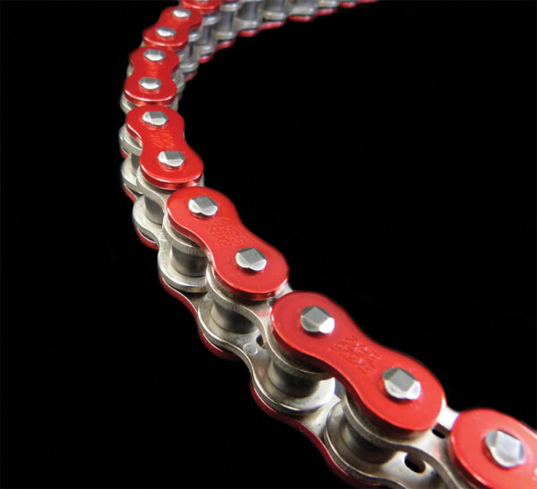 EK CHAIN ZVX3 NX-RING 520-120L RED - 520ZVX3-120AR