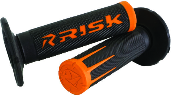 RISK RACING FUSION 2.0 MOTORCYCLE GRIPS ORANGE - 00287