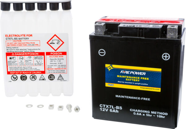 FIRE POWER BATTERY CTX7L-BS MAINTENANCE FREE - CTX7L-BS