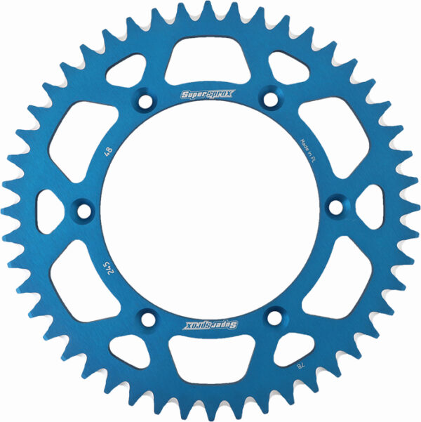 SUPERSPROX REAR SPROCKET ALUMINUM 48T-520 BLU YAM - RAL-245-48-BLU