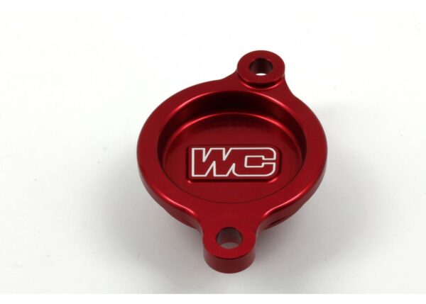 WORKS OIL FILTER COVER RED HON - 27-021