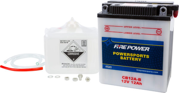 FIRE POWER BATTERY W/ACID CB12A-B 12V HEAVY DUTY - CB12A-B