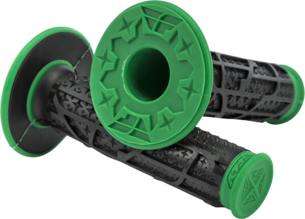 FLY RACING PILOT II MX GRIPS GREEN/BLACK - 01173615A