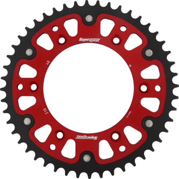 SUPERSPROX REAR STEALTH SPROCKET ALU/STL 48T-520 RED HON - RST-210-48-RED