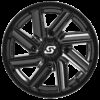 SEDONA CHOPPER WHEEL 14X7 4/110 5+2 (+10MM) BLACK - A85B-47011-52S - Image 2