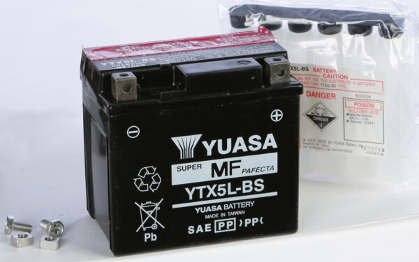 YUASA BATTERY YTX5L-BS MAINTENANCE FREE - YUAM32X5B