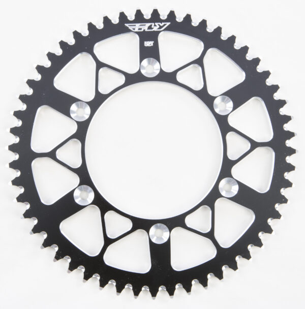 FLY RACING REAR SPROCKET ALUMINUM 52T-520 BLK HON - OLD 225-52 BLK