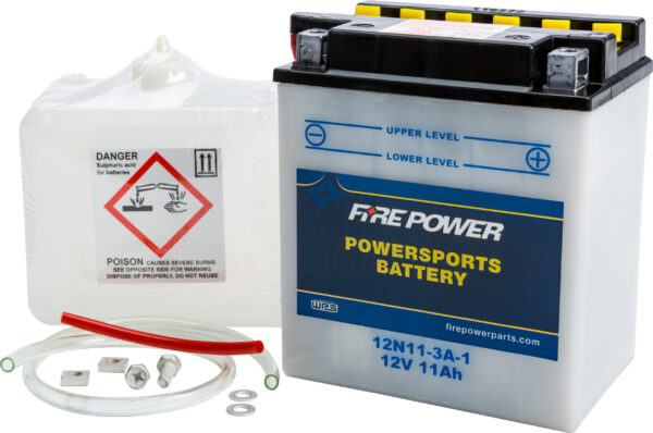 FIRE POWER BATTERY W/ACID 12N11-3A-1 12V - 12N11-3A-1