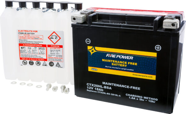 FIRE POWER BATTERY CTX20HL-BSA MAINTENANCE FREE - CTX20HL-BSA