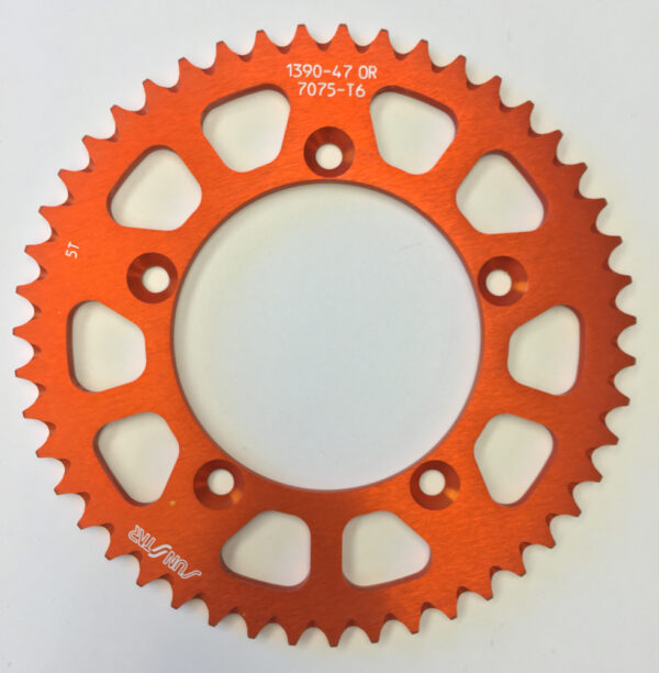 SUNSTAR REAR SPROCKET ALUMINUM 47T-420 ORG HUSQ/KTM - 5-139047OR