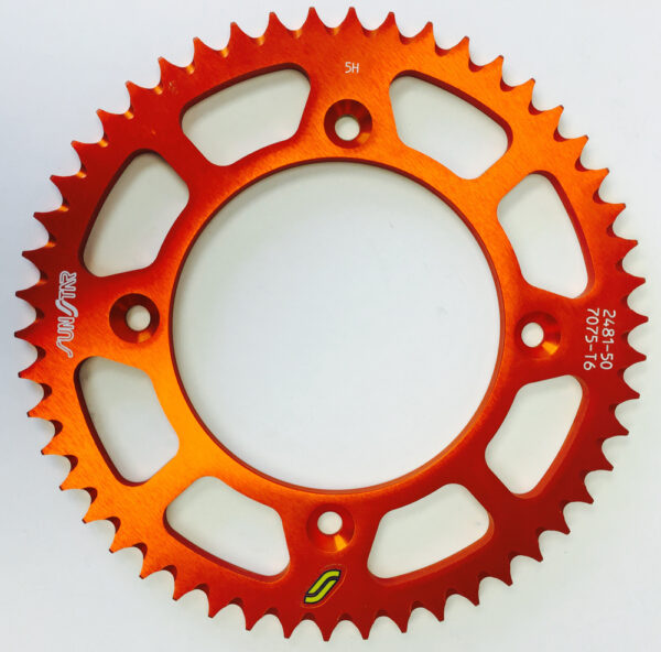 SUNSTAR REAR SPROCKET ALUMINUM 50T-428 ORG HUSQ/KTM - 5-248150OR