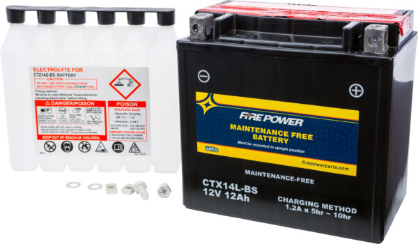 FIRE POWER BATTERY CTX14L-BS MAINTENANCE FREE - CTX14L-BS