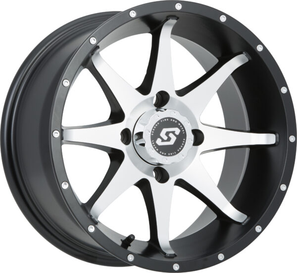 SEDONA STORM WHEEL 12X7 4/137 5+2 (+10MM) BLK/MACHINED - A7627037-T-52S