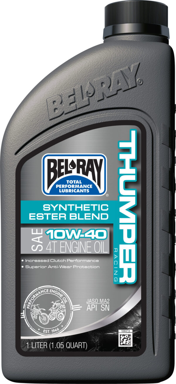 BEL-RAY THUMPER SYNTHETIC ESTER BLEND 4T ENGINE OIL 10W-40 1L - 99520-B1LW