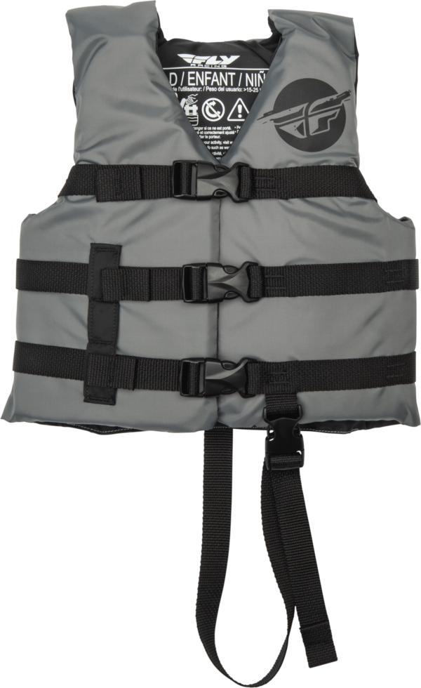 FLY RACING CHILD FLOTATION VEST GREY/BLACK - 221-30323