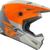 FLY RACING KINETIC STRAIGHT EDGE HELMET MATTE ORANGE/GREY LG - 73-8638L - Image 9