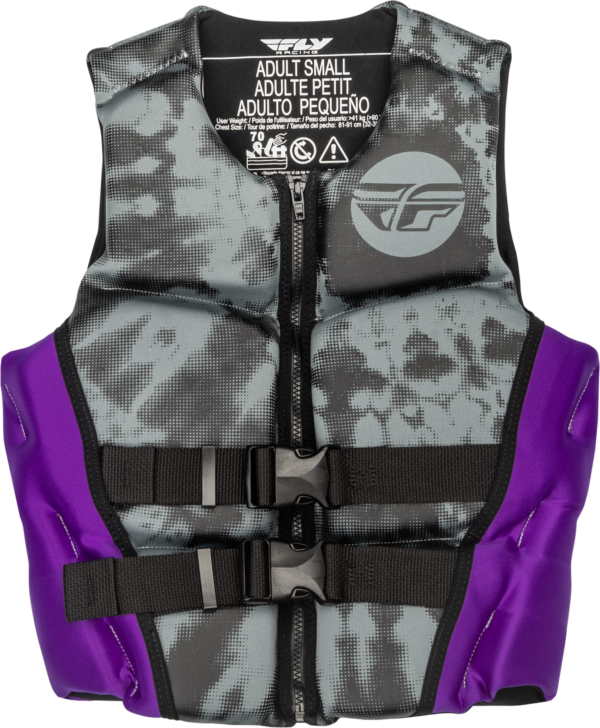 FLY RACING WMN'S NEOPRENE FLOTATION VEST PURPLE/GREY/BLACK MD - 221-30420M