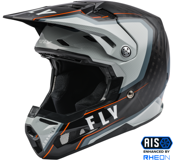 FLY RACING FORMULA CARBON AXON HELMET BLACK/GREY/ORANGE MD - 73-4428M