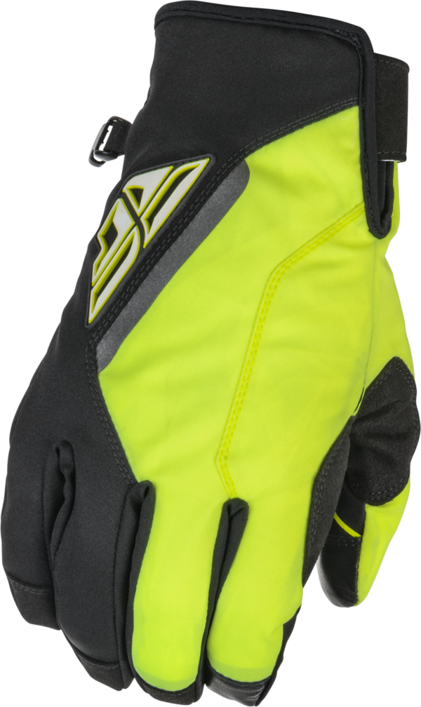 FLY RACING TITLE GLOVES BLACK/HI-VIS SZ 07 - 371-05207