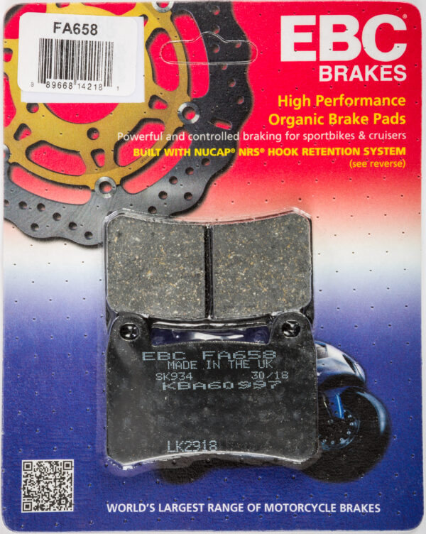 EBC BRAKE PADS FA658 ORGANIC - FA658